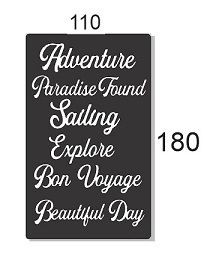 Adventure sailing,paradise found,110 x 180mm min buy 3